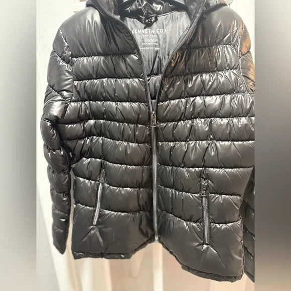 NWT Kenneth Cole Hooded Front Zip Puffer Jacket - Picture 9 of 16